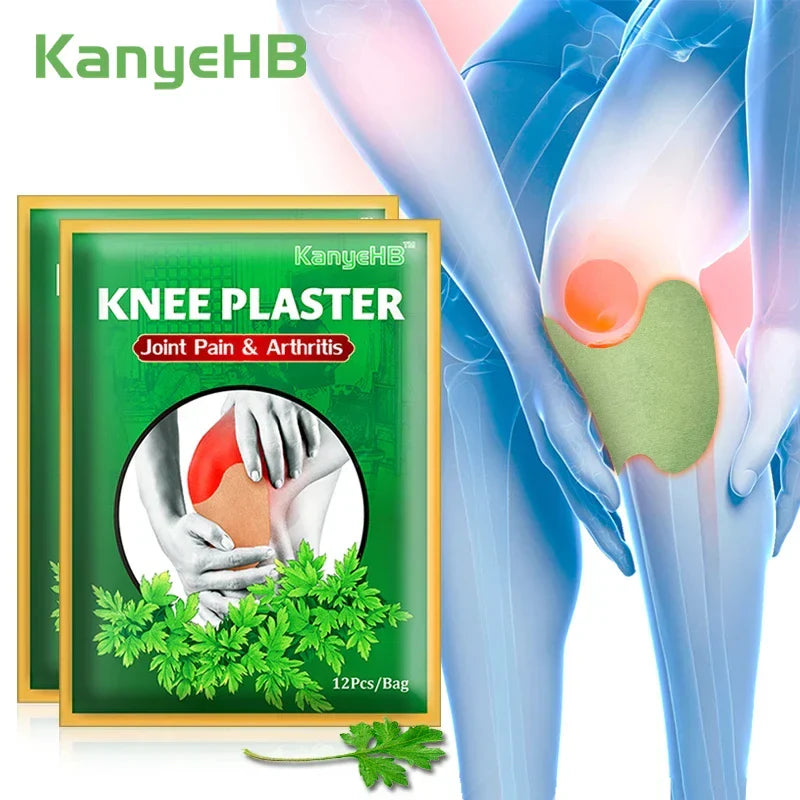 Knee Patch Self-adhesive Wormwood Cervical Spine Paste Sports Joint Injuries Pain Plaster for Rheumatic Diseases